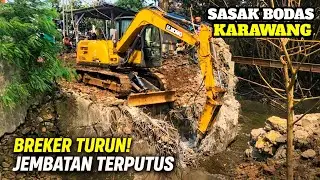 BREKER TURUN‼️JEMBATAN SASAK BODAS TERPUTUS-AKTIFITAS WARGA JADI MUTER HINGGA JAUH #kdm  