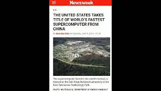 U.S unveils worlds fastest super computer!