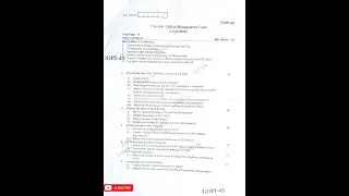 CA-114: Office Management Tools | 2024-25 | NEP | Question Paper | First Semester | BCA | #shorts