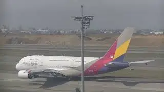 韓亞航空 Asiana Airlines A380-841(HL7635) OZ-712 桃園(TPE)→仁川(ICN) takeoff