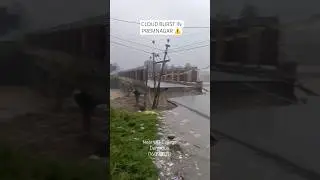 Bridge Collapse near UTTARANCHAL UNIVERSITY DEHRADUN #uttarakhand #dehradunrain #rainyweather #viral