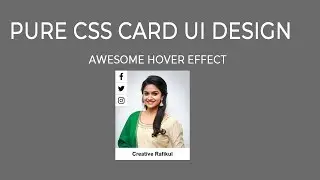 How to learn Html and css with Card UI DESIGN Awesome hover effects ||  pure css tutorials