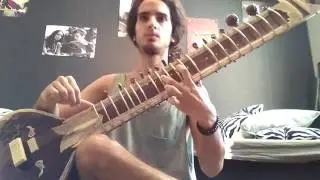 Alaap practice, raaga yaman - 11 months of playing the sitar