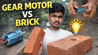 Gear motor Vs brick 🧱🧱  !! (Weight lifting test in bo-metal gear motor)!!