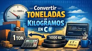 Convertir toneladas a kilogramos en C#
