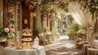 Blissful Coffee Jazz: Unwind with Smooth Morning Jazz Music in a Picturesque Spring Setting.