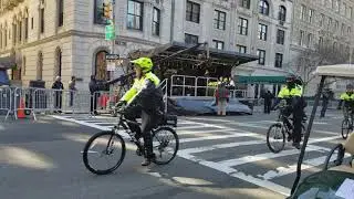 NYPD Strategic Response Group Bike Squad Patrolling The Saint Patricks Day Parade