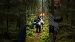 Gorilla saves man from deadly car accident! #rescue #animals #wildlife