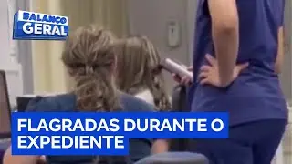 Flagrante: profissionais de sa&uacute;de modelam cabelos em unidade de pronto atendimento no DF