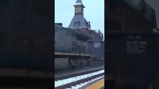 CSX Empty Rock Train with Snow Falling #csx #train #csx_trains #railway #csxt
