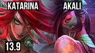 KATA vs AKALI (MID) | 11/1/6, 900+ games, Rank 9 Kata, Godlike, 800K mastery | KR Grandmaster | 13.9
