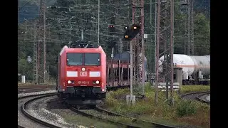 BR 185 mit langen G&uuml;terzug in Vorhalle