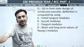 ESE PREVIOUS YEAR RCC PART-1 BY AVNISH SIR #civil_engineering