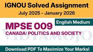 IGNOU MPSE 009 Solved Assignment 2025-26 English Medium PDF Download