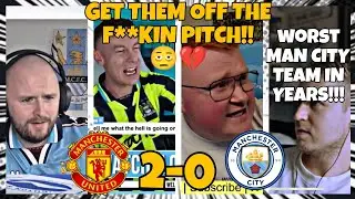 Man City fans HEARTBROKEN reaction to 2-0 loss at Manchester United 💔