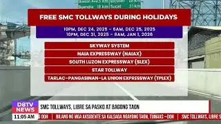 SMC Tollways, libre sa Pasko at Bagong taon
