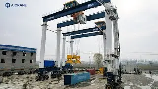 41 Ton RTG Rubber Tyred Gantry Cranes Load Test at Our Factory