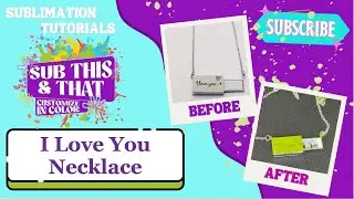 Metal Sublimation 'I Love You' Necklace