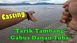 Belajar casting, nggak nyangka dapat ikan gabus BABON Danau Toba  #TerSDT01