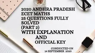AP ECET 2020 MATHS SOLVED - PART -2-DIPLOMA