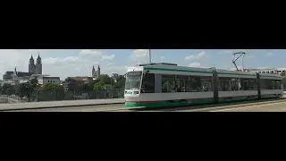 Magdeburger Verkehrsbetriebe. NGT8D im Stadtzentrum (25.07.2021)