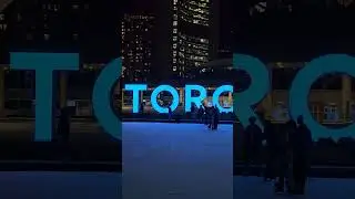 Toronto sign at night City Hall Toronto Canada 🇨🇦