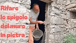 RISTRUTTURO lo spigolo del MURO raccolgo fieno e riparo le panche in legno.