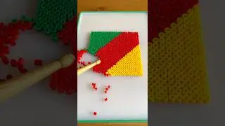 Beautiful Pattern made of beads!!! #satisfying #reverse #beads