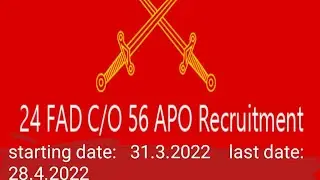 56 Apo recurtment 2022