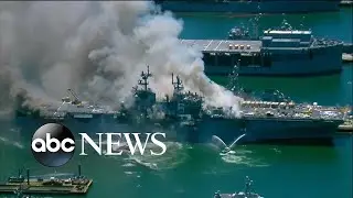 21 sailors, civilians hospitalized after fire aboard naval vessel