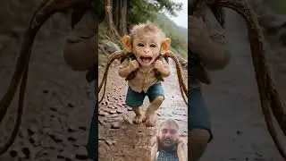baby monkey saves life #love #monkeysr #monkey #travel #arrahman #sad #cute