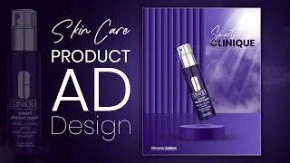Smart Beauty Ad Design Tutorial | Clinique Product Poster in Photoshop | Social Media Ad Design