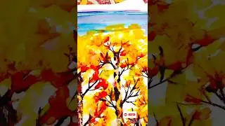 how to how to beautiful tree watercolor painting #painting #search #video #take 😏😱