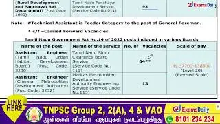 TNPSC Latest Notification 2022  - Combined Engineering Services Recruitment 2022