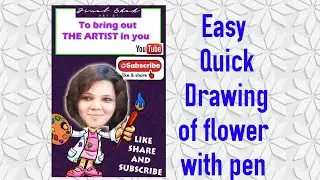 Easy Drawing with pen #pen #flower #easy #drawing #shading #quick #art #stepbystep #stippling #arty