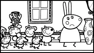 Peppa Pig is visiting the Queen | Baby Draw & Colors - Learn Drawing
