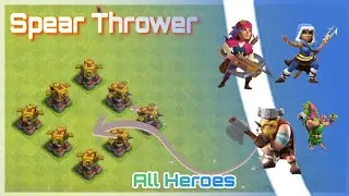 Max levels apear thrower base vs Max level's hero's #clash of clans #coc