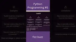 Python Programming #5 | Famous fizz buzz question | #python #code #shorts #trending #chatgpt #dev