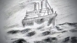 How to draw a sailing ship easy #ship #drawing #pencilsketch
