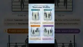 Staircase Widths | Basic Knowledge for Civil Engineering | #Shorts