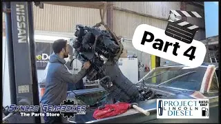 04- Fitting the BMW M57 Engine & Gearbox Package!  Project Lincoln Diesel 🧰🛠️