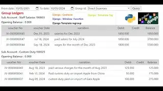 Easy Accounting | Rashanwala |Python Django | Group Ledger | Coalesce | Django Window | DTL regroup