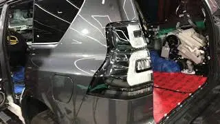 Обесшумливание салона Toyota Land Cruiser Prado 150. Использовали эффективные материалы Комфортмат.