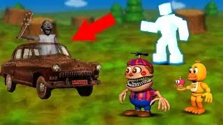 БИТВА GRANNY НА МАШИНЕ ПРОТИВ АНИМАТРОНИКОВ! Новый мод от Max Games