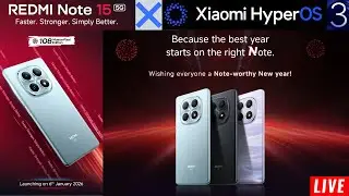 Redmi Note 15 5G Series & HyperOS 3 Launch Event | Live