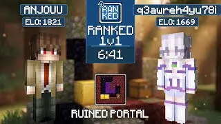 ANJOUU vs q3awreh4yu78i | MCSR Ranked | Ruined Portal Seed