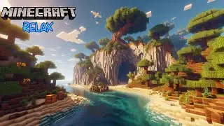 1 HOUR OF MINECRAFT RELAX ON THE BEACH AND MINESHAFT & DUNGEON - GAMEPLAY NO COMMENTARY - PART 5