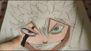 Let's complete the Drawing of Asta from / black clover /Anime art #artist #livedrawing