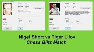 GM Nigel Short vs IM Valeri Lilov Chess Blitz On Playchess  Game 1