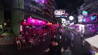 Pattaya Nightlife - Walking Soi 6 Bar Street | 8K VR 360&deg;